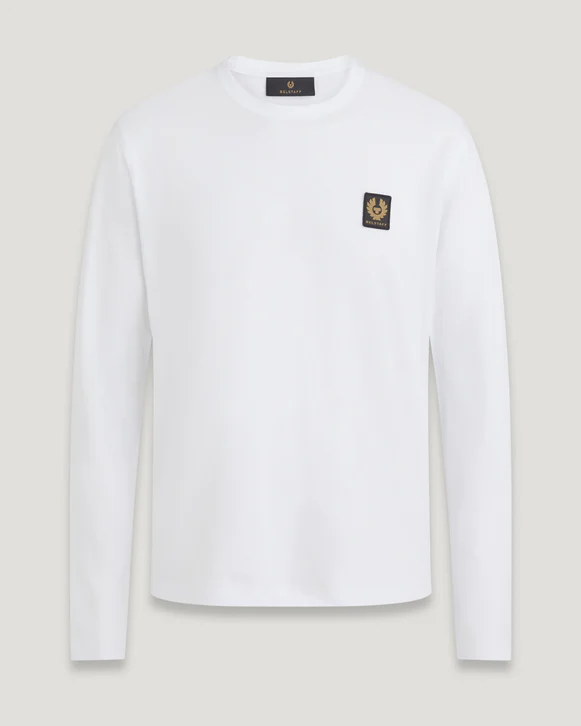 Belstaff Logo Long Sleeve T-shirt Size: Xl, Col: White