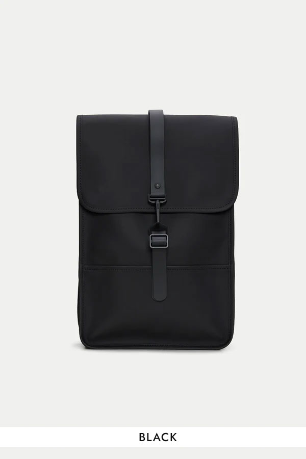 Rains Black W3 Mini Backpack 