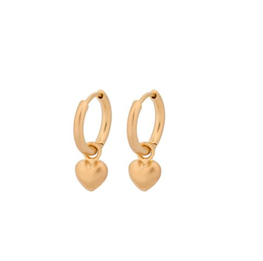 Pernille Corydon Heart Huggie Earrings