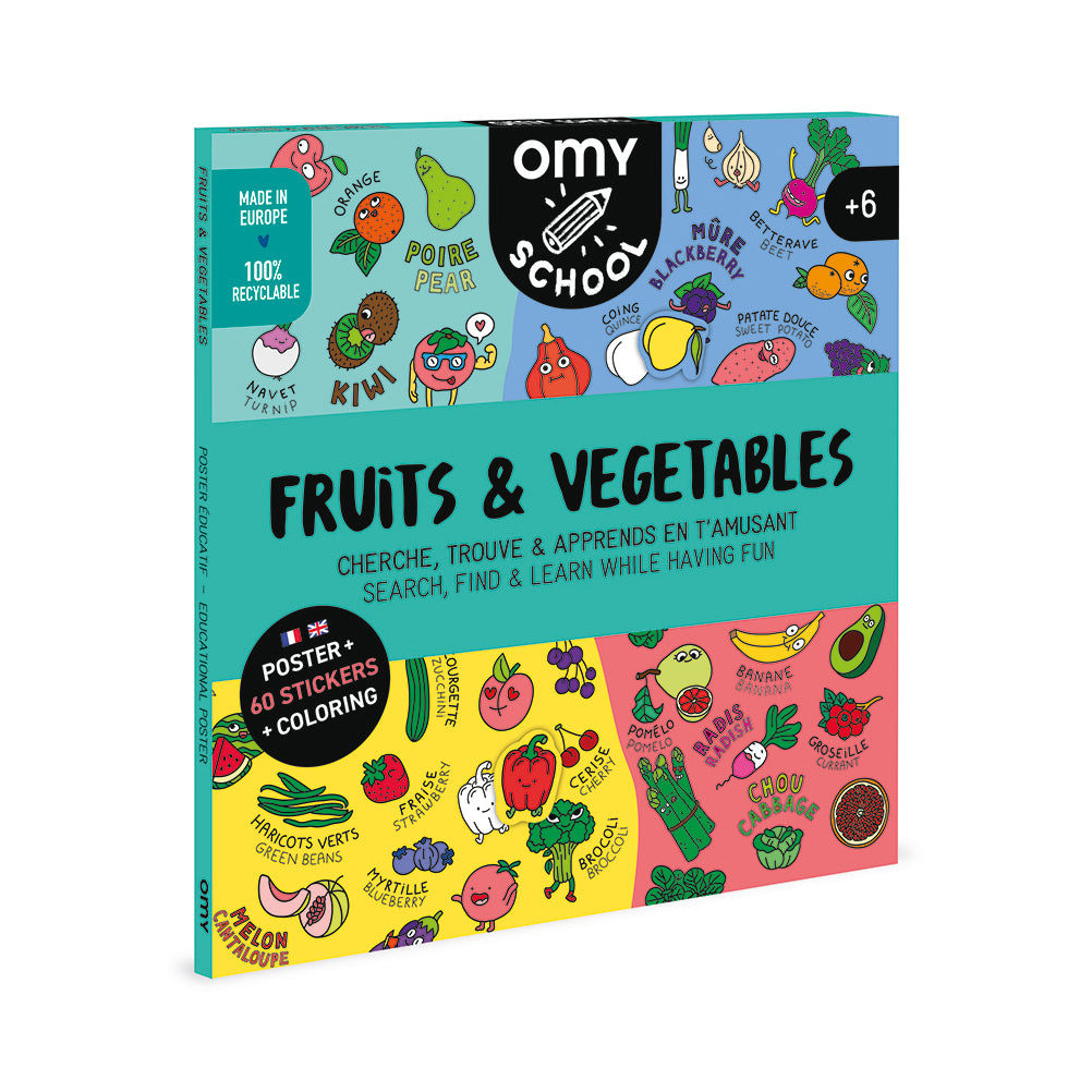 OMY Omy School Poster - Fruit & Vegetables