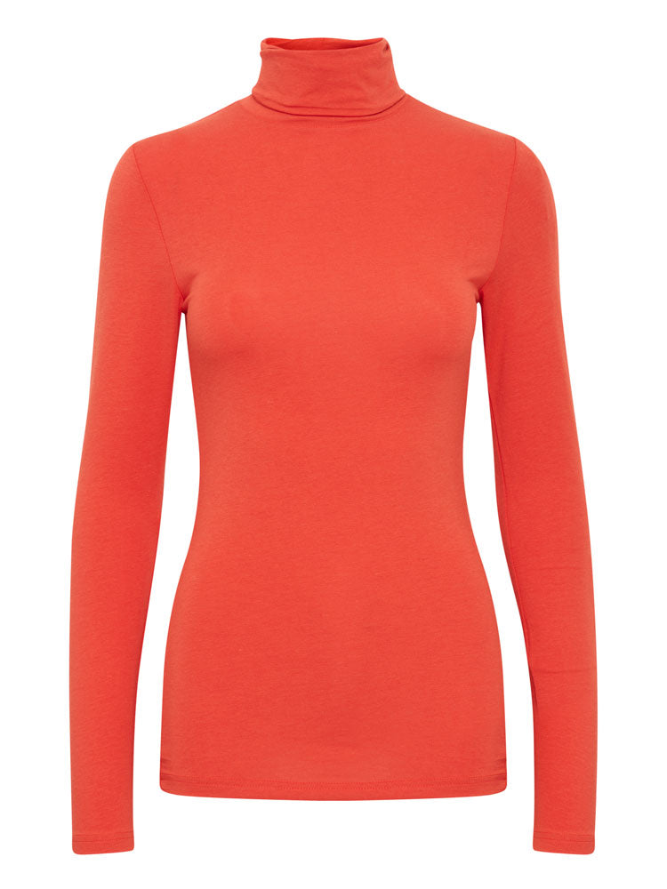 b.young Pamila Roll Neck Red