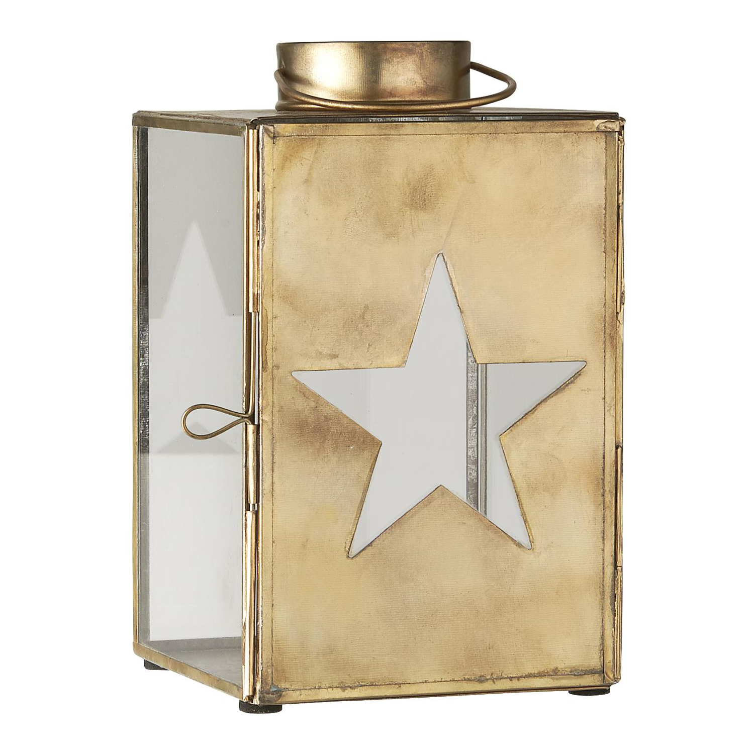 Ib Laursen Brass Lantern with Star Cut Out Design
