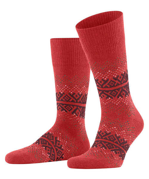Falke Red Inverness Mens Socks