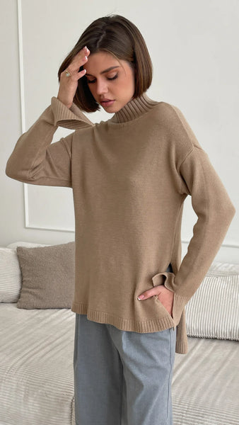 Charli London Mona Sweater In Camel