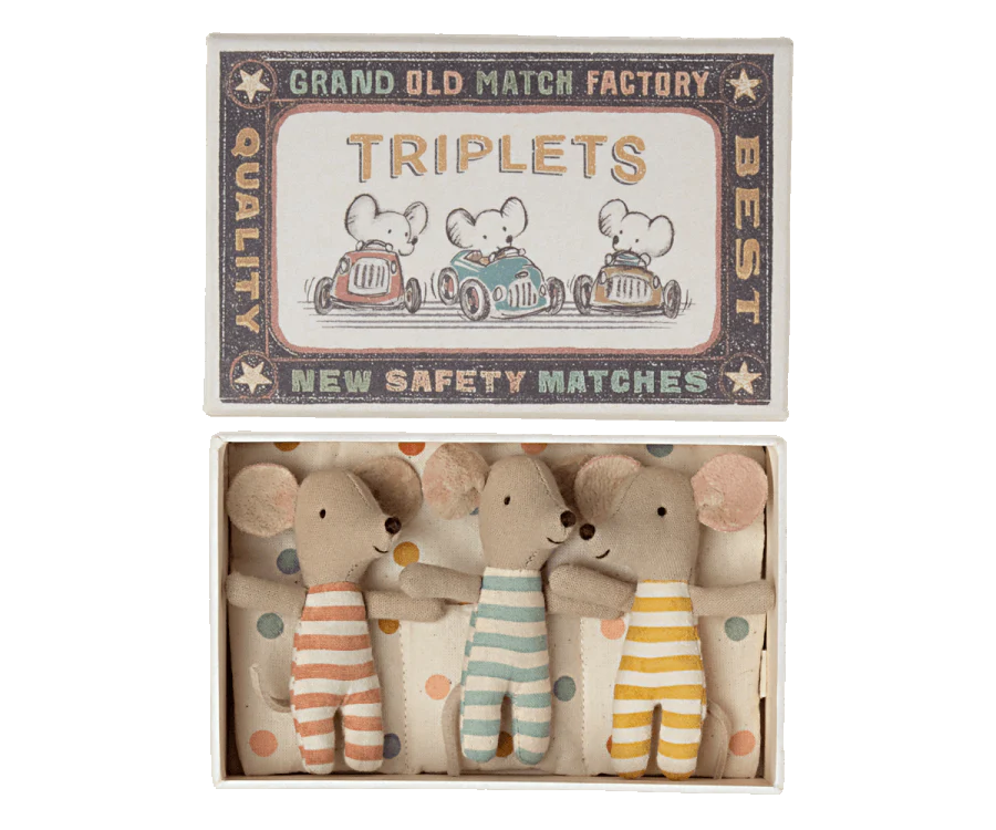 Maileg Triplets, Baby Mice In Matchbox 2023