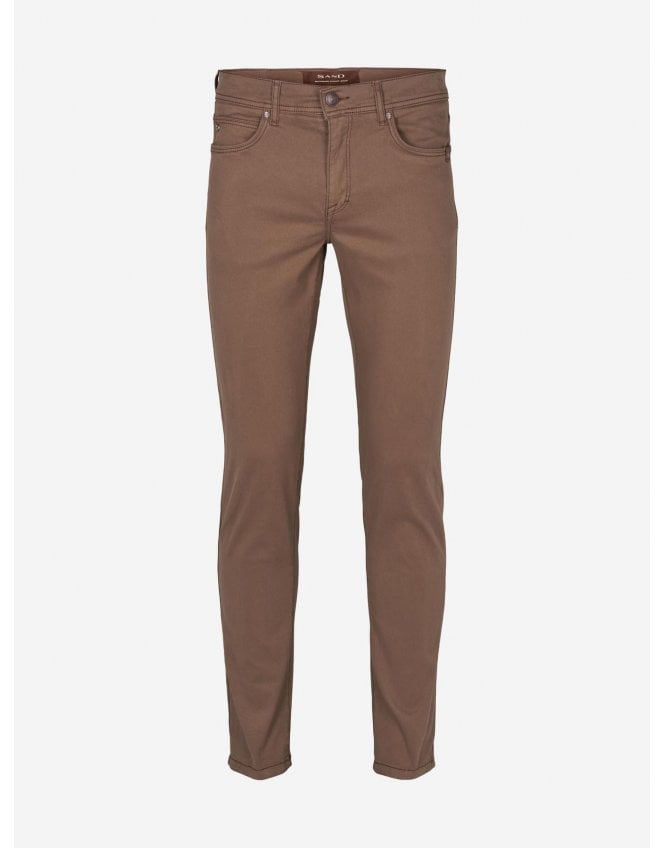 SAND Burton Suede Touch Trousers Size: 36/34, Col: 294 Brown