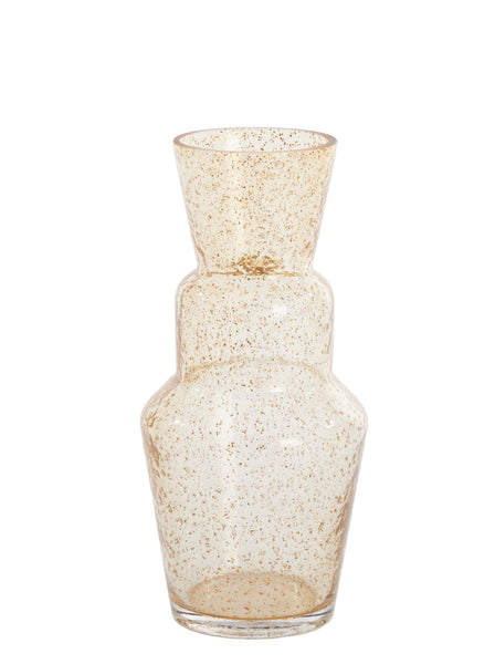 Light & Living Trosmu Amber Fleck Glass Vase