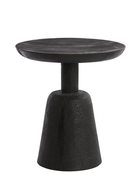 Light & Living Paxi Matt Black Wooden Side Table