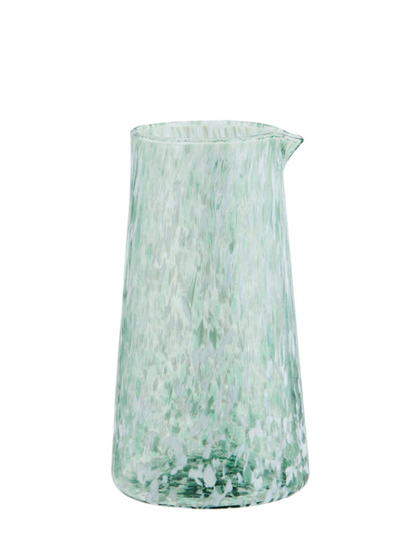 Madam Stoltz Mouthblown Green Glass Jug