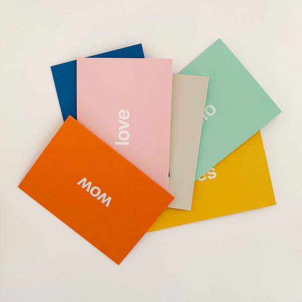 Tom Pigeon  Set of 6 White Type Cards