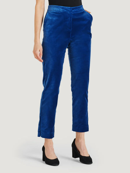 Thought Alleegra Organic Cotton Velvet Trouser - Dark Sapphire Blue