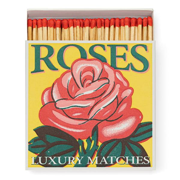 Archivist Red Rose Square Match Box