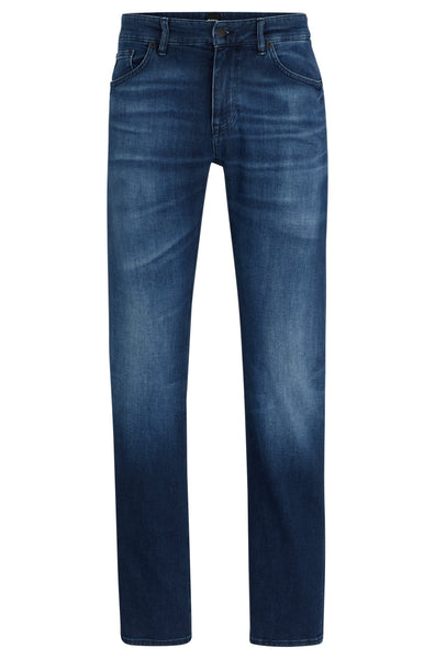 Hugo Boss Maine3 Regular Fit Jeans In Italian Cashmere Touch Denim In Navy 50501065 418