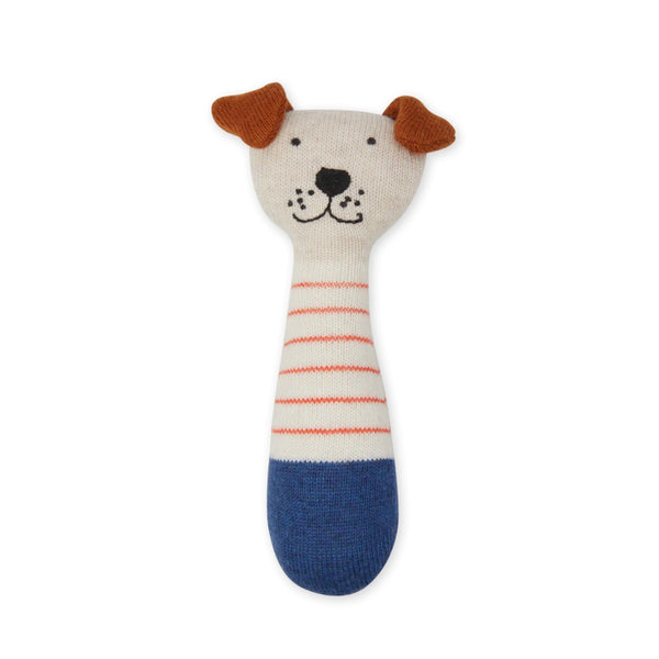 Sophie Home Cotton Knit Baby Rattle Dog