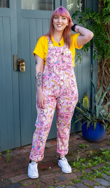 Run and Fly Twill Dungarees Party Cats