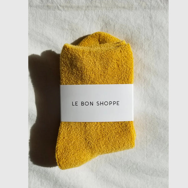 Le Bon Shoppe Cloud Socks In Honey Yellow