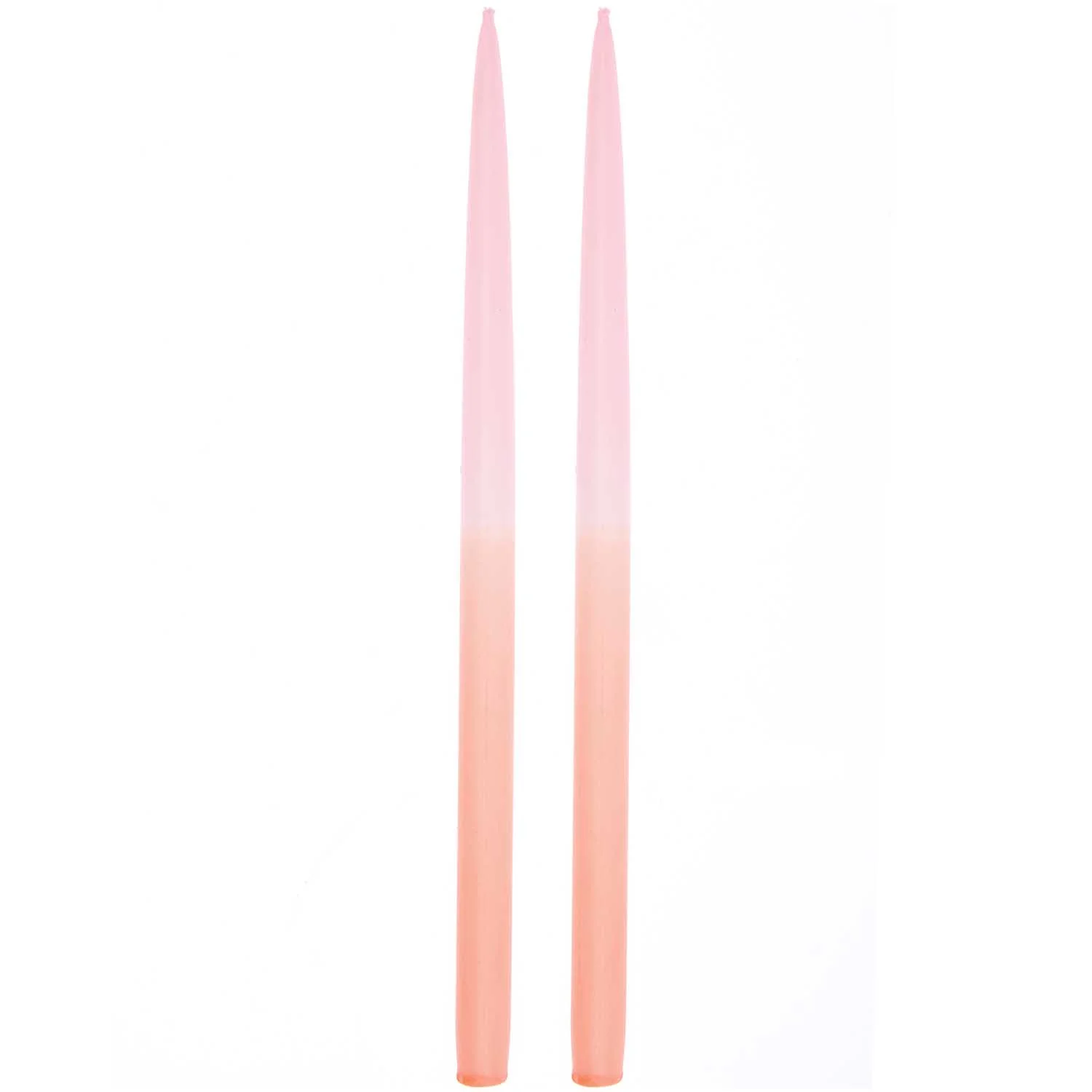 Rico Design Dip Dye Slim Candles 28cm- Pink/orange