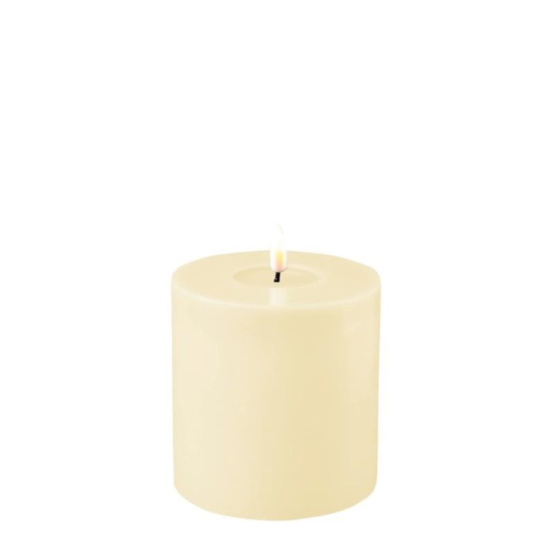 DELUXE Homeart 10 x 10cm Cream Battery Operated LED Candle