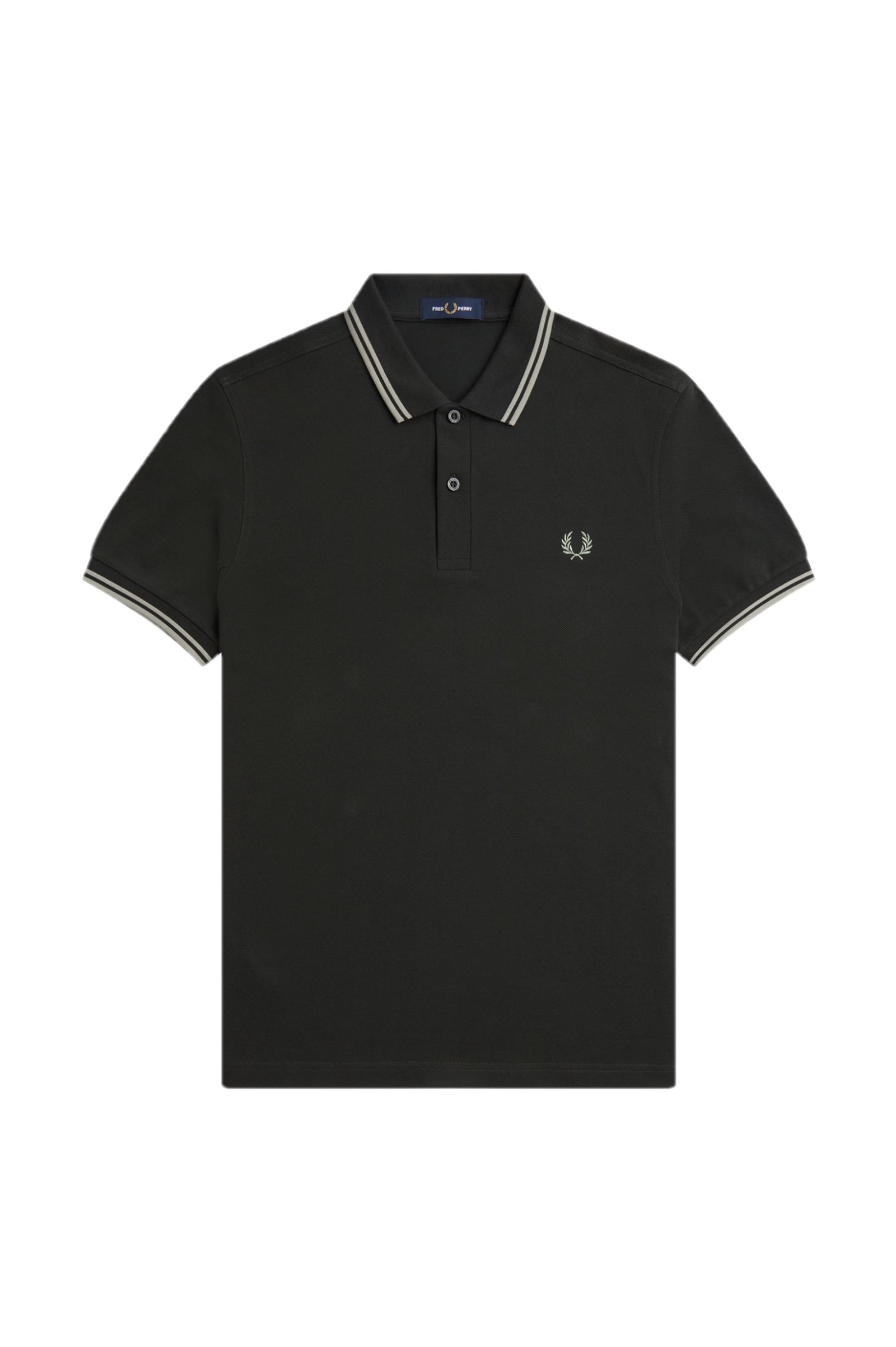 Fred Perry Slim Fit Twin Tipped Polo Night Green / Seagrass / Seagrass