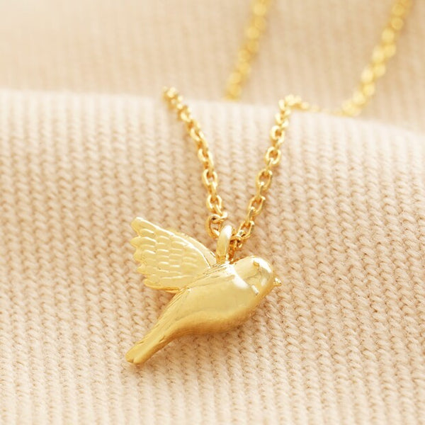 Lisa Angel Delicate Bird Pendant Necklace In Gold