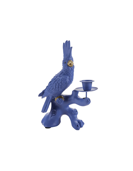 Bahne & Co Parrot Candle Holder - Blue
