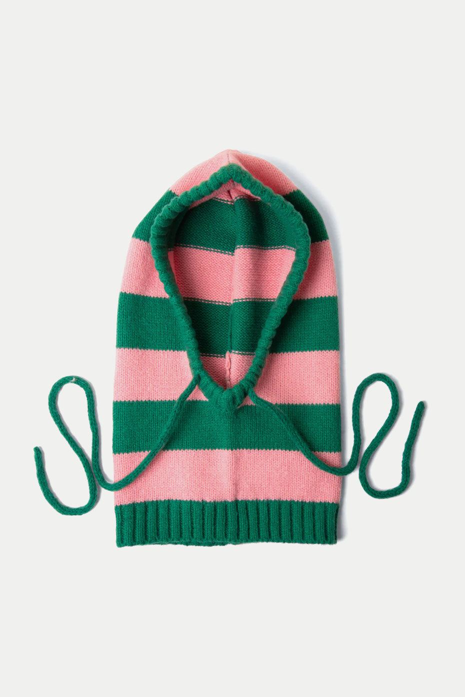 Damson Madder Pink And Green Hood With Tie