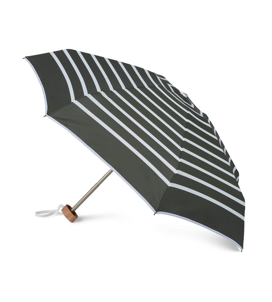 Anatole Charles Striped Khaki Compact Umbrella