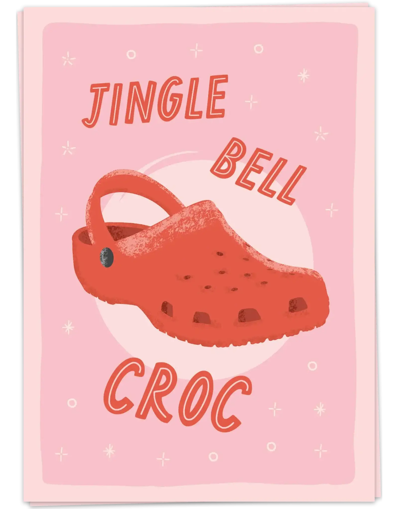 Kaart Blanche Dubbel Jingle Bell Croc Card
