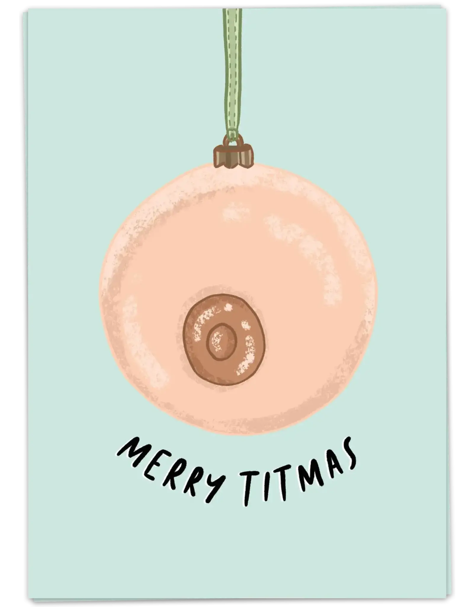 Kaart Blanche Dubbel Merry Titmas Card