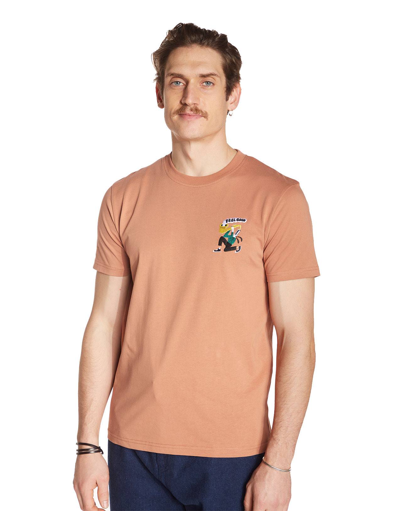 OLOW Peach Feel Good Embroidery T Shirt