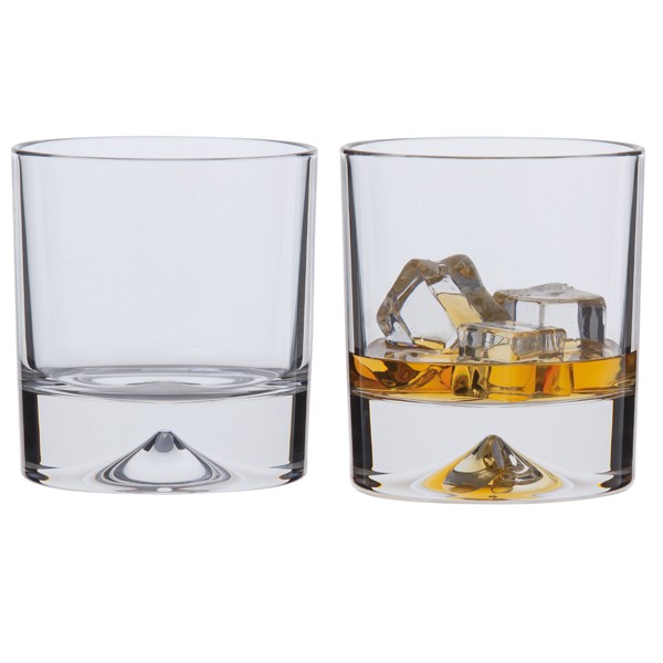 Dartington Crystal Set of 2 Dimple Double Old Fashioned Whisky Glasses