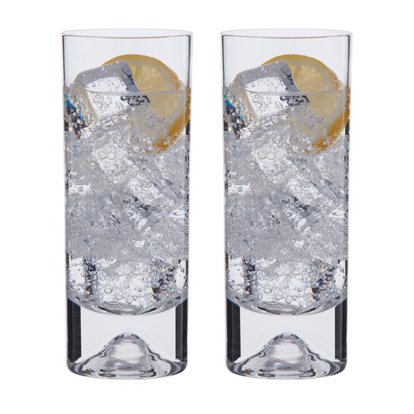 Dartington Crystal Set of 2 Dimple Highball Glasses