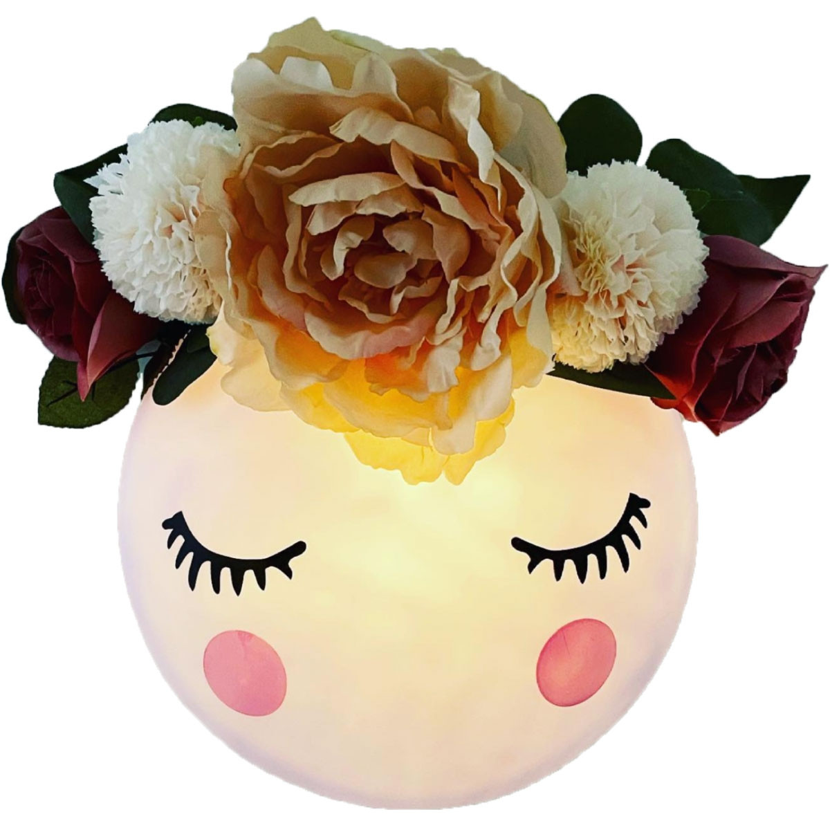 Veilleuse lune Miss Moon (25 cm) : Rose in April