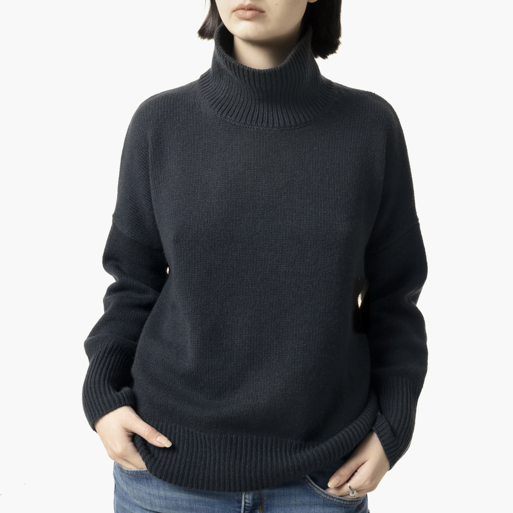 LISA YANG Heidi Cashmere Turtleneck Sweater - Ink