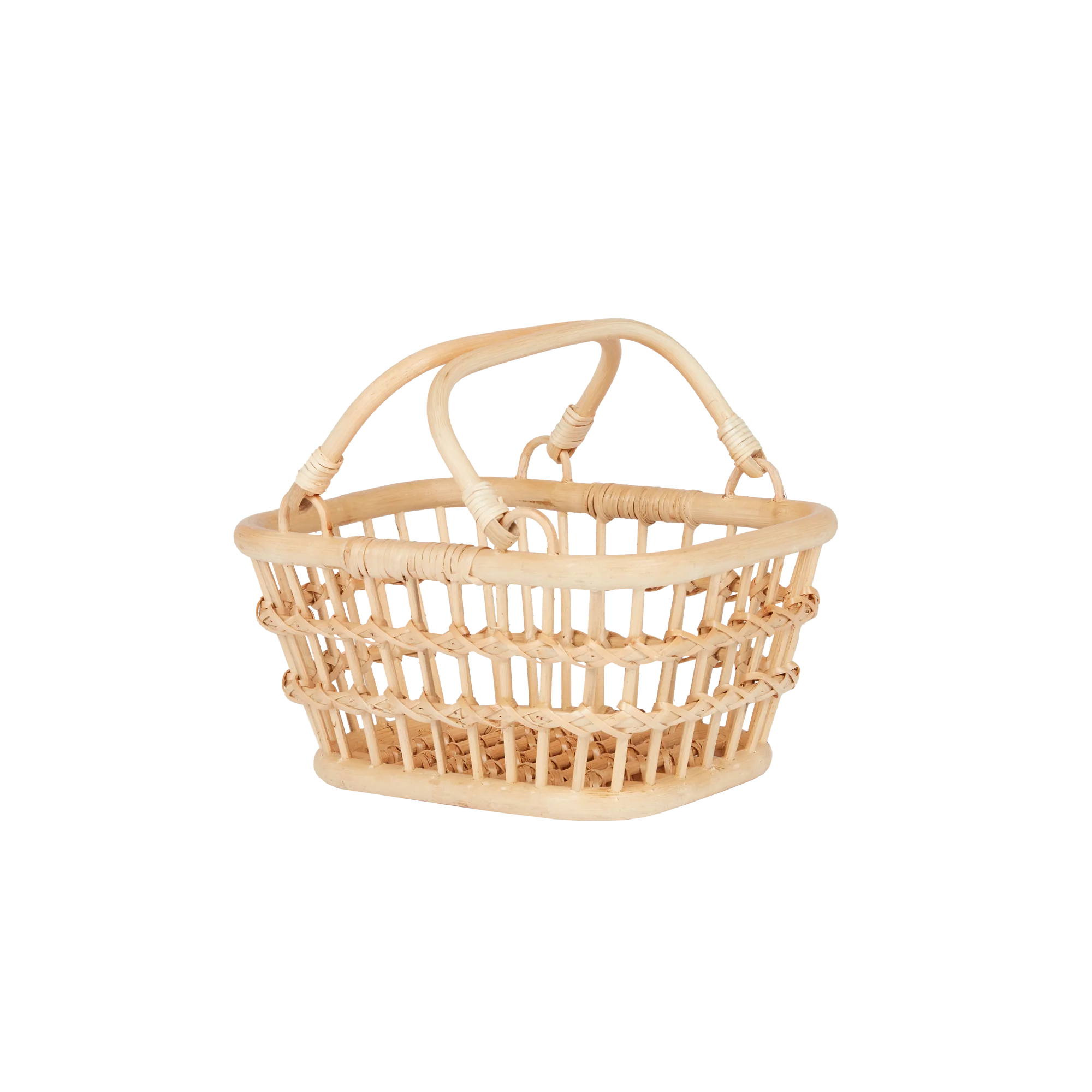 Olli Ella Rattan Tarry Basket- Wheat