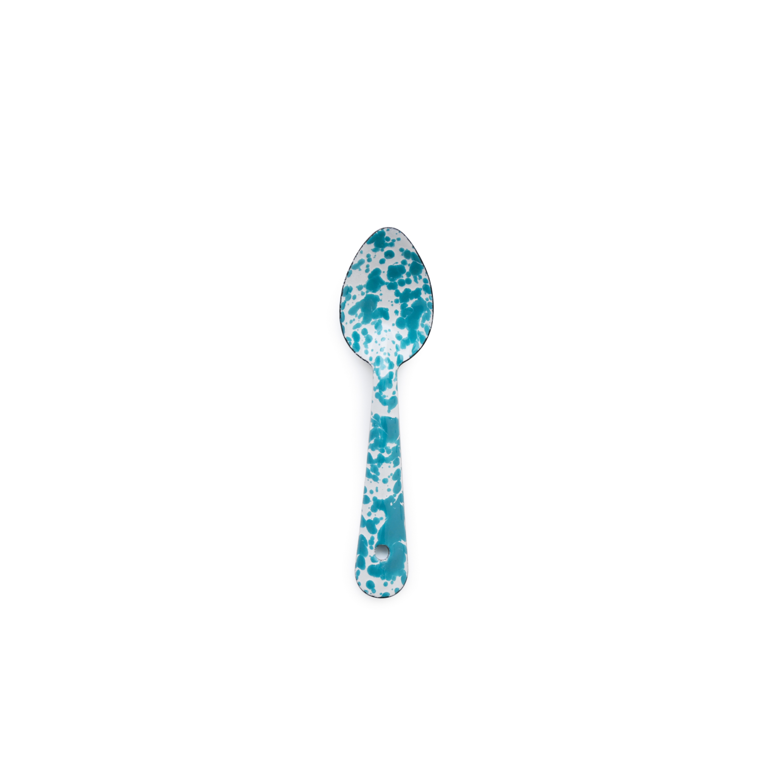 Crow Canyon Home Turquoise Splattered Enamel Small Spoon