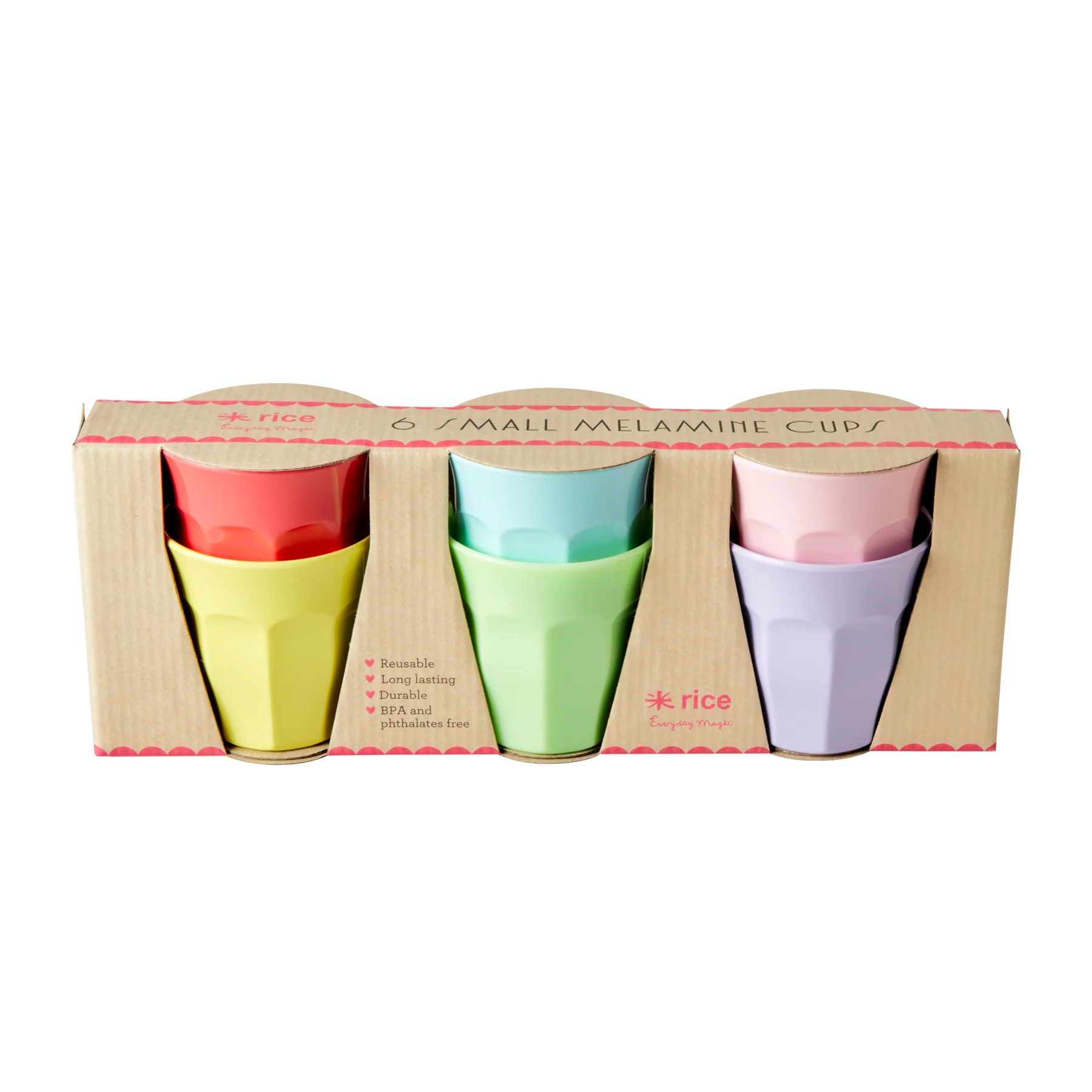 rice Pastel Melamine Cups - Set of 6