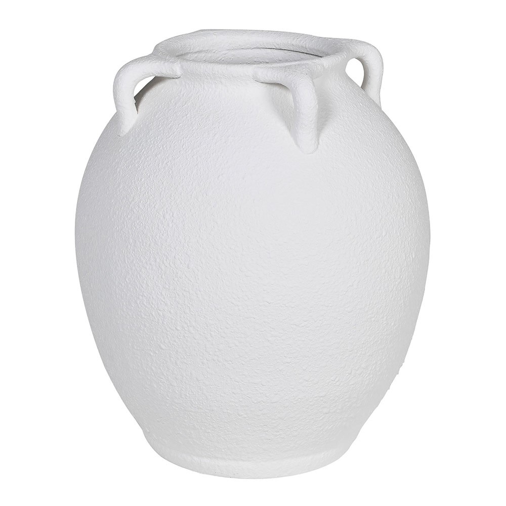 THE BROWNHOUSE INTERIORS White 4 handle vase 