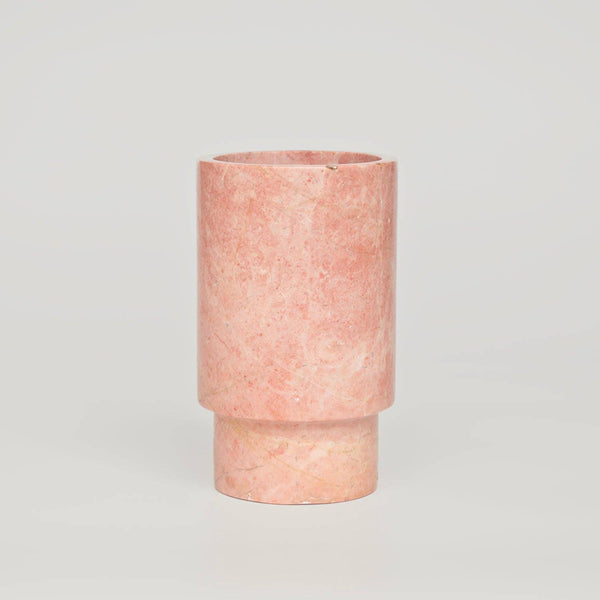 OTTOSETTE design space Marble Collection - Vaso In Marmo Rosa E Refrigeratore Per Vino