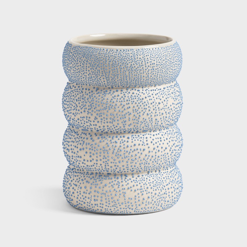 andklevering-blue-speckle-chubby-vase