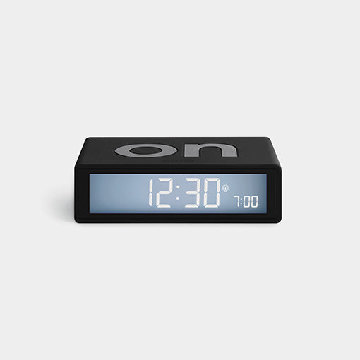 Lexon Flip+ Black Alarm Clock