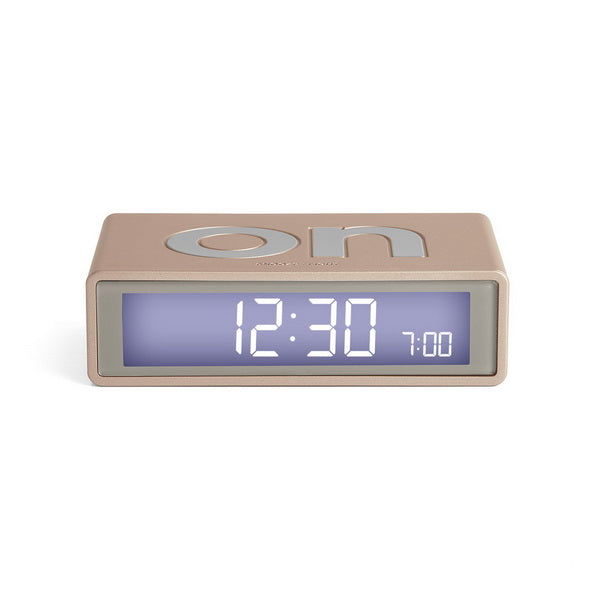 Lexon Flip+ Light Gold Travel Alarm Clock