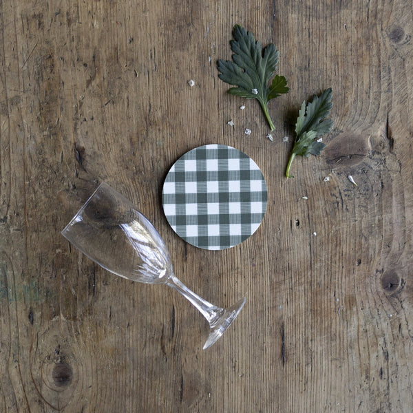 Storefactory Green Gingham Coaster