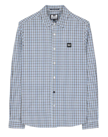 Weekend Offender Lisbon Long-Sleeved Shirt (Blue/House Check)