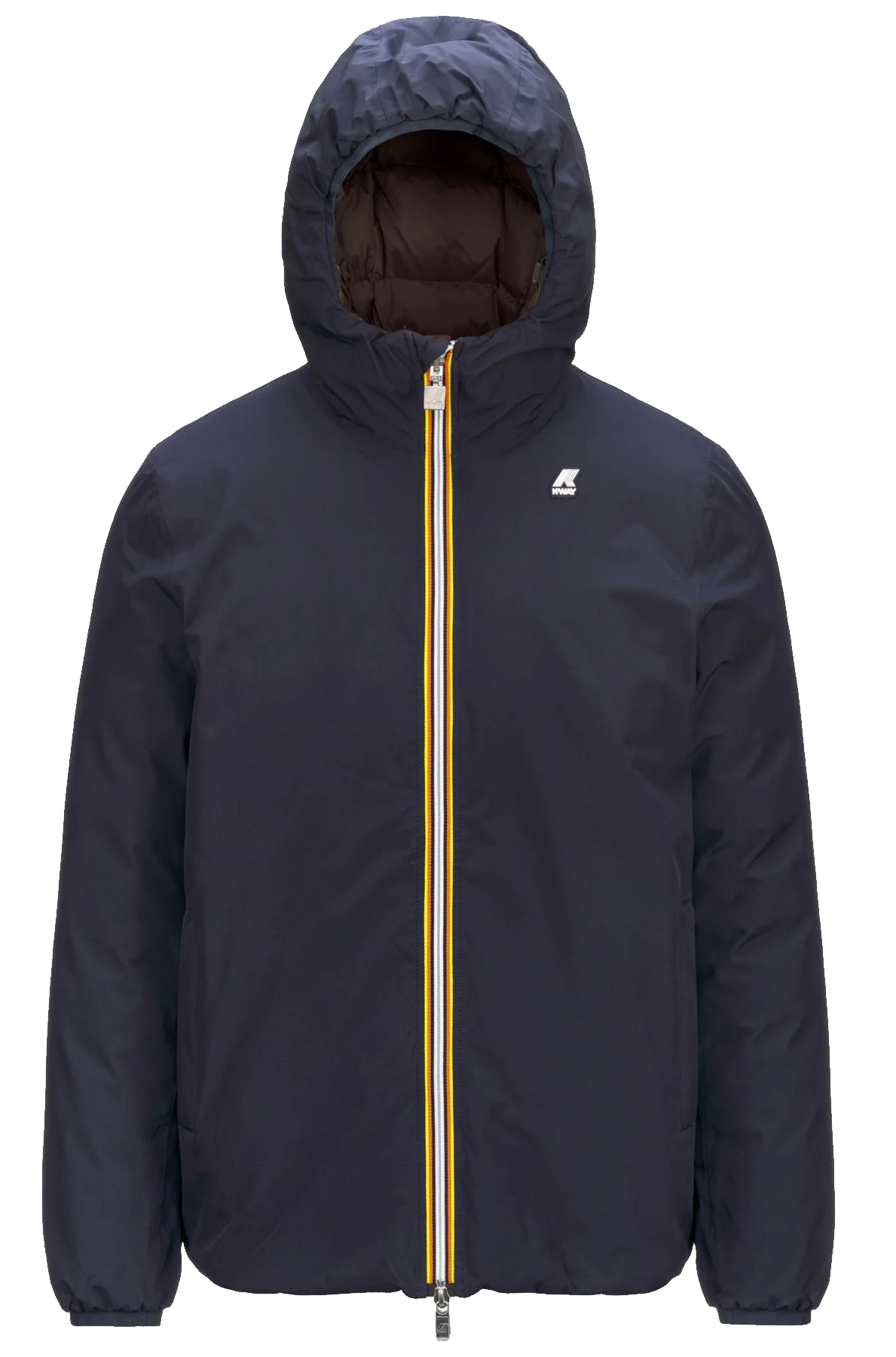 K-WAY Jack St Thermo Reversible Jacket Blue and Dark Brown
