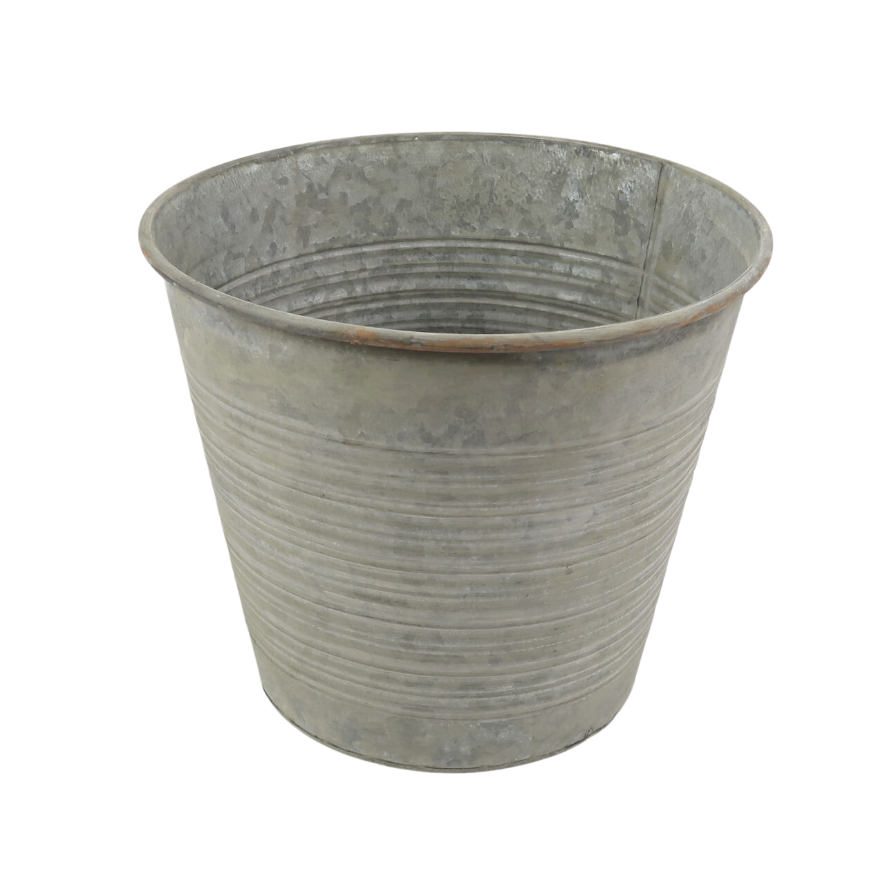 Terrace and Garden Zinc Ribbed Planter - Large