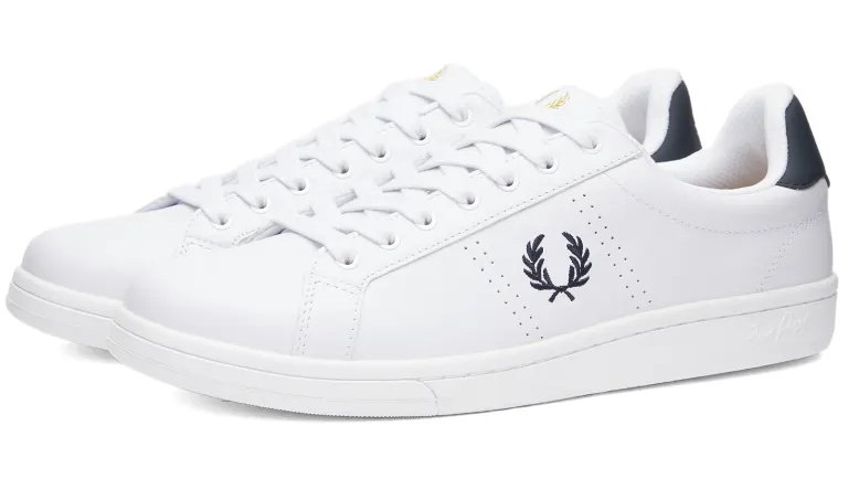 Fred Perry Authentic B721 Leather Sneakers White and Navy