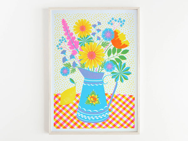 Printer Johnson Summer Blooms - A3 Risograph Print