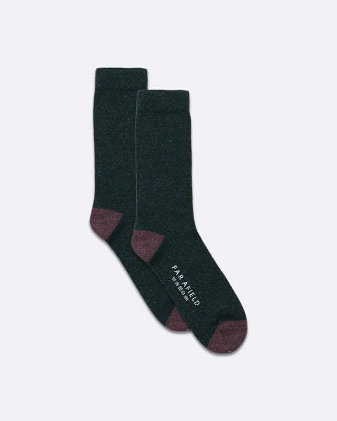 Far Afield Afsk188 Neppy Socks In Deep Teal