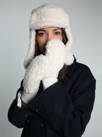 Nooki Design Gia Faux Fur Mitten-natural